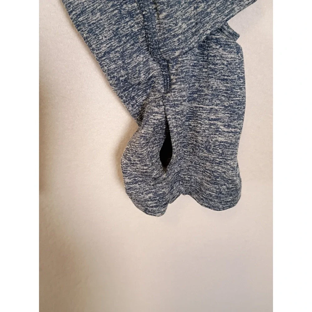 Athletic Nike Mens Large Blue Heather Dri-FIT Quarter Zip Thumbhole Pullover